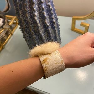 Shiver and Duke fur cuff bracelet